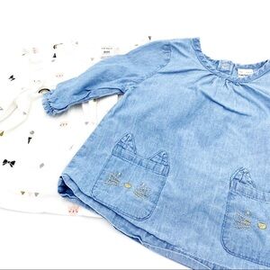 Two Carter’s Baby Girl Kitty Cat Baby‎ Shirts